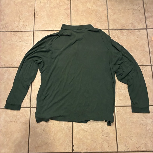 Jos A Bank Traveler's Collection Long Sleeve Polo Shirt Green Cotton Men's XXL - Picture 2 of 6